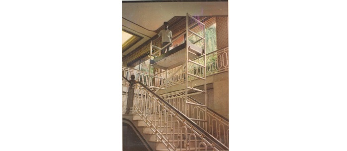 Above staircase maintenance platform - Taj Residency